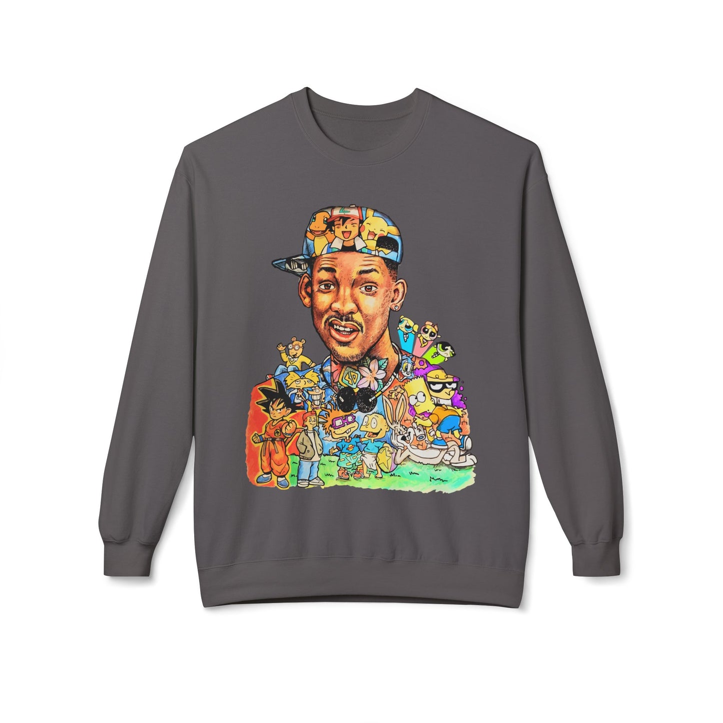 Retro ’90s Cartoon Portrait Crewneck Sweatshirt