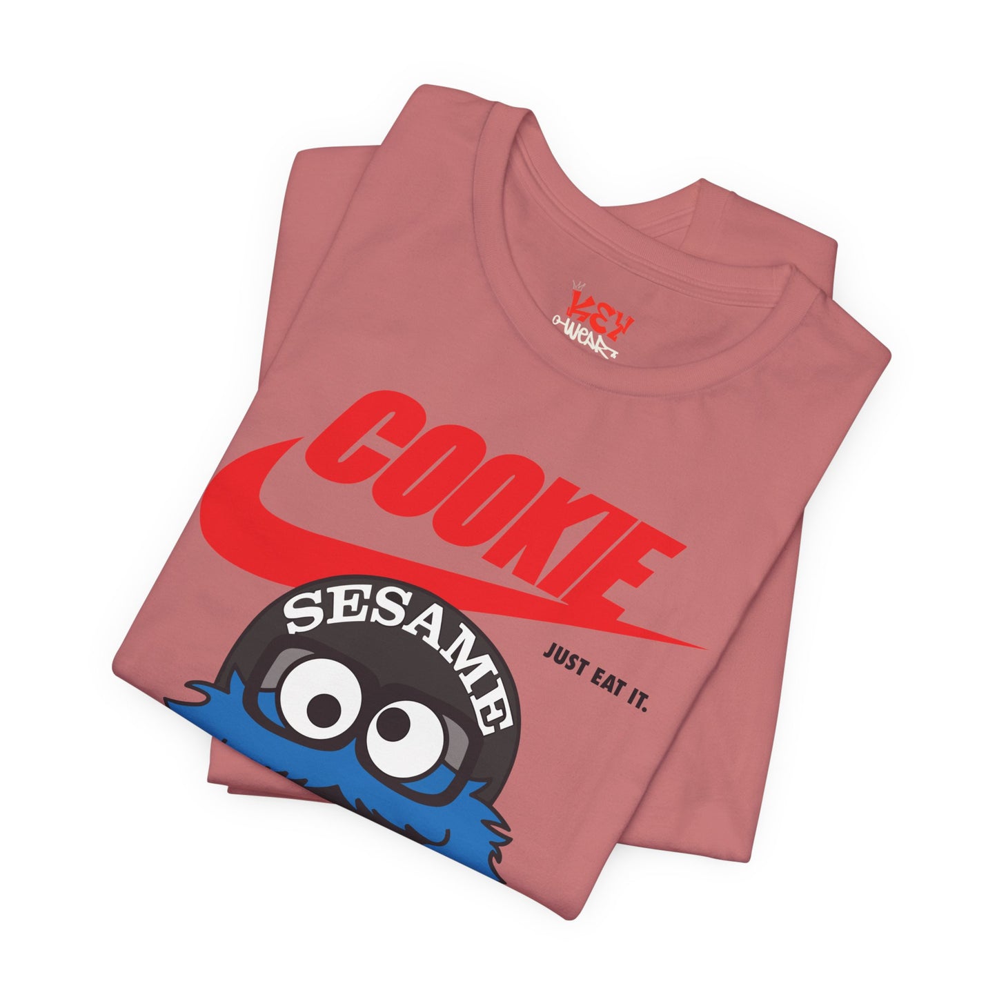 Cookie Monster Graphic Tee — "Cookie" Logo & Bite-Ready Sesame Design