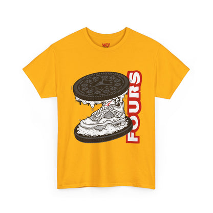 KeyWear Graphic Tee — Oreo Sneaker Sandwich Design ("FOURS")