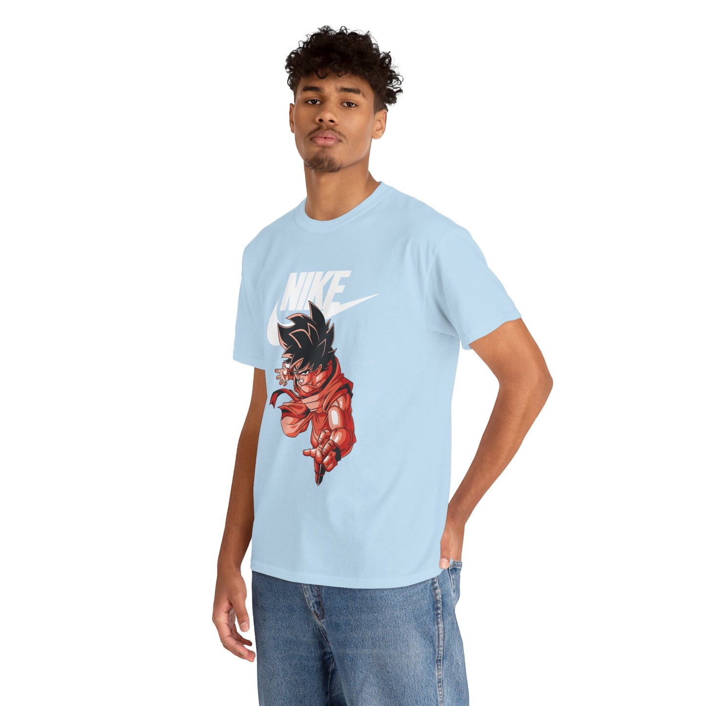Nike x Anime Kid Graphic Tee — Retro Goku-Inspired Streetwear