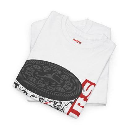 KeyWear Graphic Tee — Oreo Sneaker Sandwich Design ("FOURS")