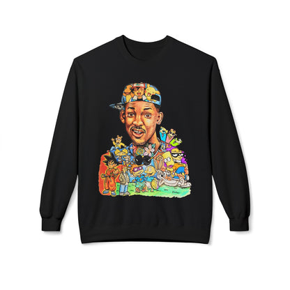 Retro ’90s Cartoon Portrait Crewneck Sweatshirt