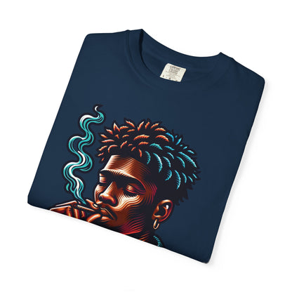 Peace In Motion T‑Shirt — Retro Smoking Portrait Graphic Tee