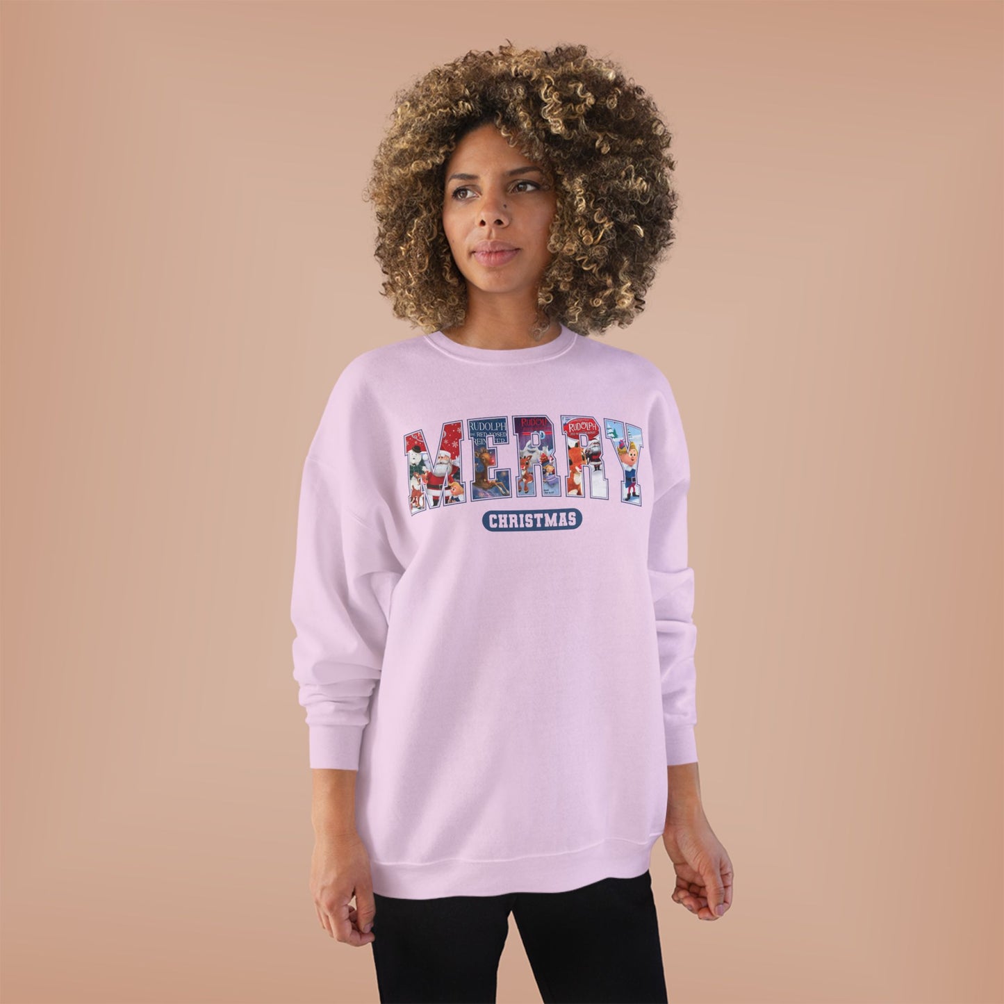 Merry Christmas Crewneck Sweatshirt — Festive Holiday Graphic Pullover