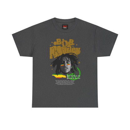 Bob Unisex Heavy Cotton Tee, Vintage Music Shirt, Reggae Lover Gift, Music Festival Apparel, Rasta Style T-Shirt