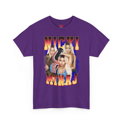 Nicki Graphic Tee — Retro Gradient Name and Portrait Collage
