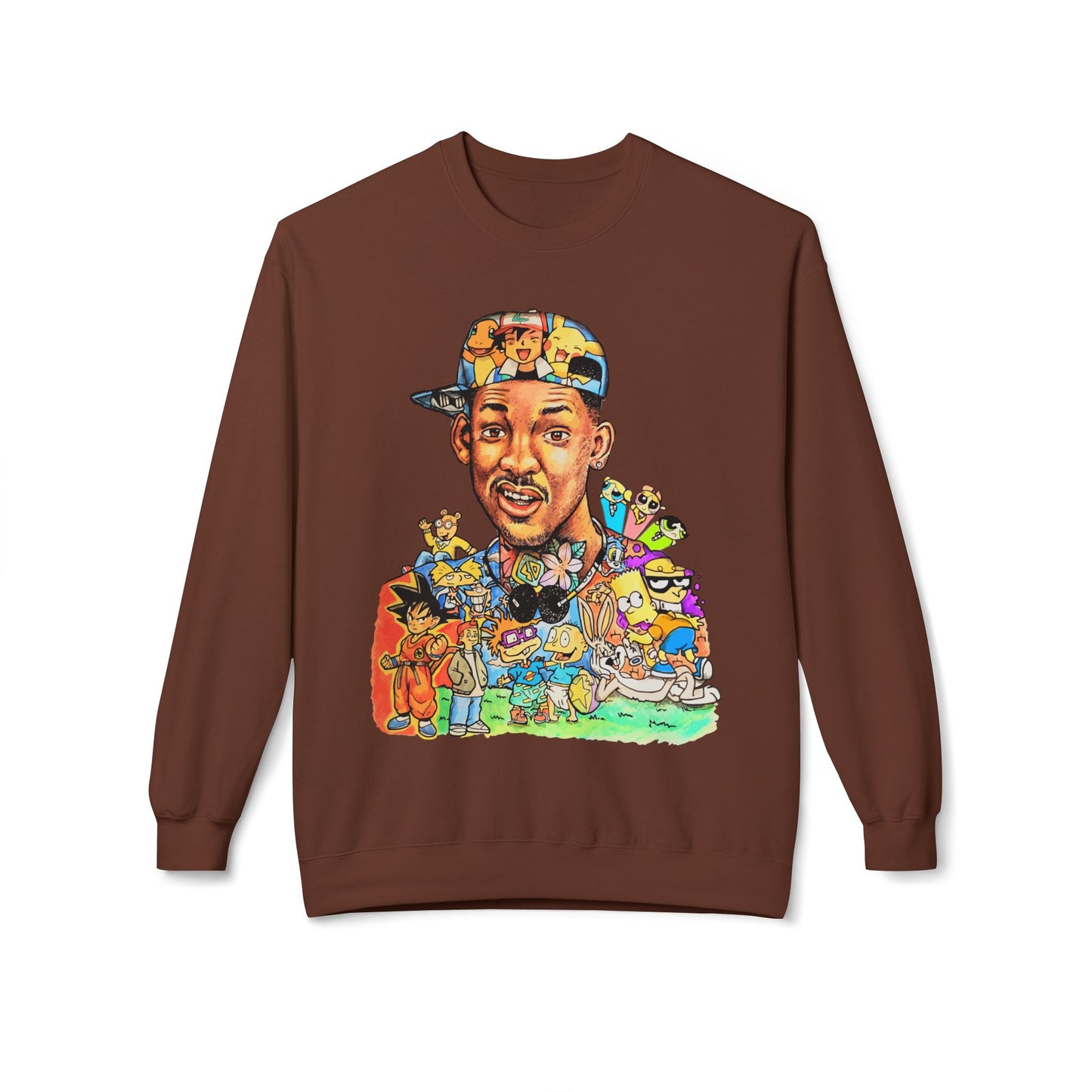 Retro ’90s Cartoon Portrait Crewneck Sweatshirt
