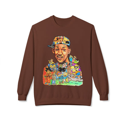 Retro ’90s Cartoon Portrait Crewneck Sweatshirt
