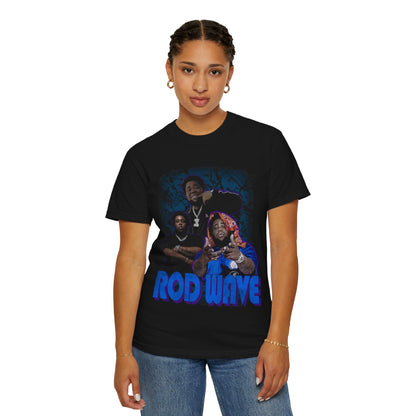 'Rod Wave' Blue Retro Rap Portrait Tee