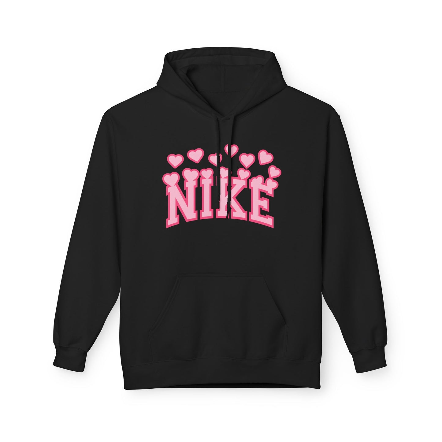 Pink Heart 'Nike' Hoodie — Cute Retro Logo Pullover
