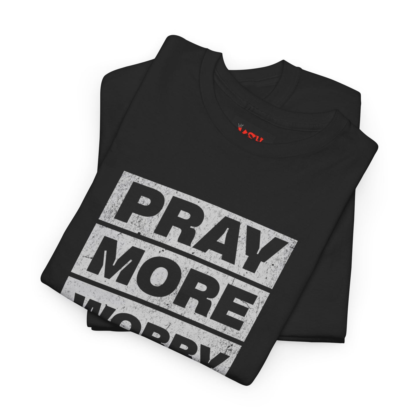Pray More Worry Less T-Shirt — Inspirational Christian Tee with Bible Graphic