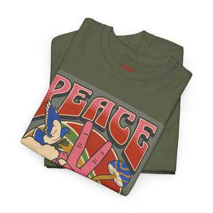 Peace Always T-Shirt – Retro 70s Hippie Peace Sign Graphic Tee