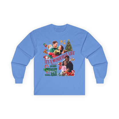 It's a Wonderful Life Holiday Long Sleeve Tee — Classic Christmas Movie Shirt