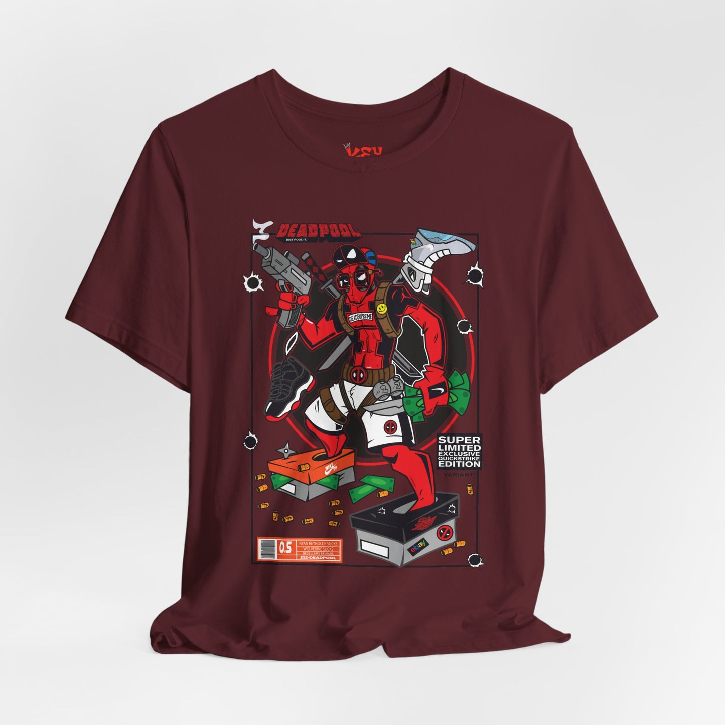 Deadpool Arcade Graphic Tee — Retro Gaming Comic T-Shirt