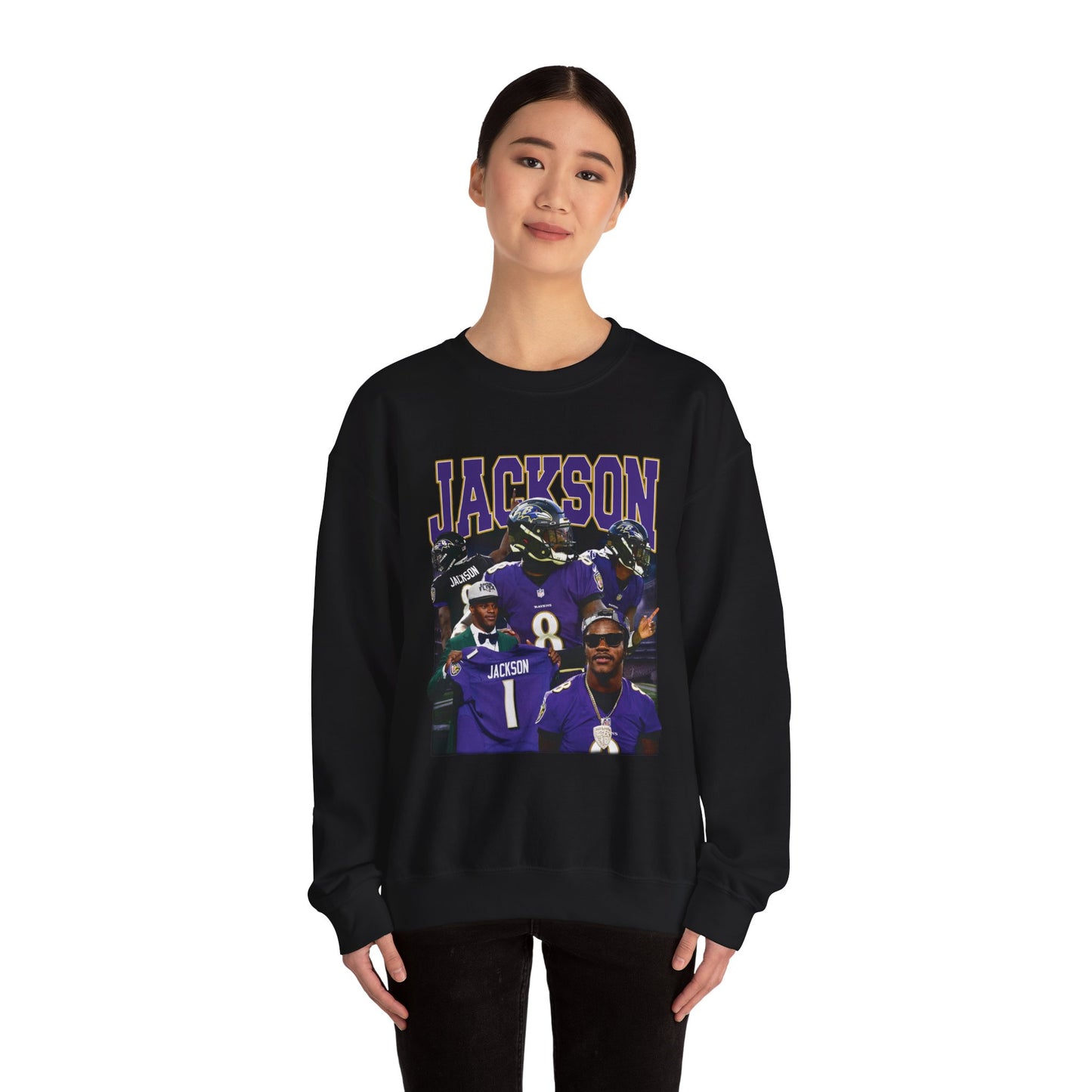 Lamar Jackson Graphic Crewneck Sweatshirt | Cozy Sports Apparel | Unisex Casual Wear | Perfect for Game Day, Gifts, Stylish & Comfy Sweatshirt