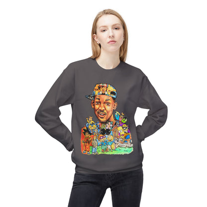 Retro ’90s Cartoon Portrait Crewneck Sweatshirt