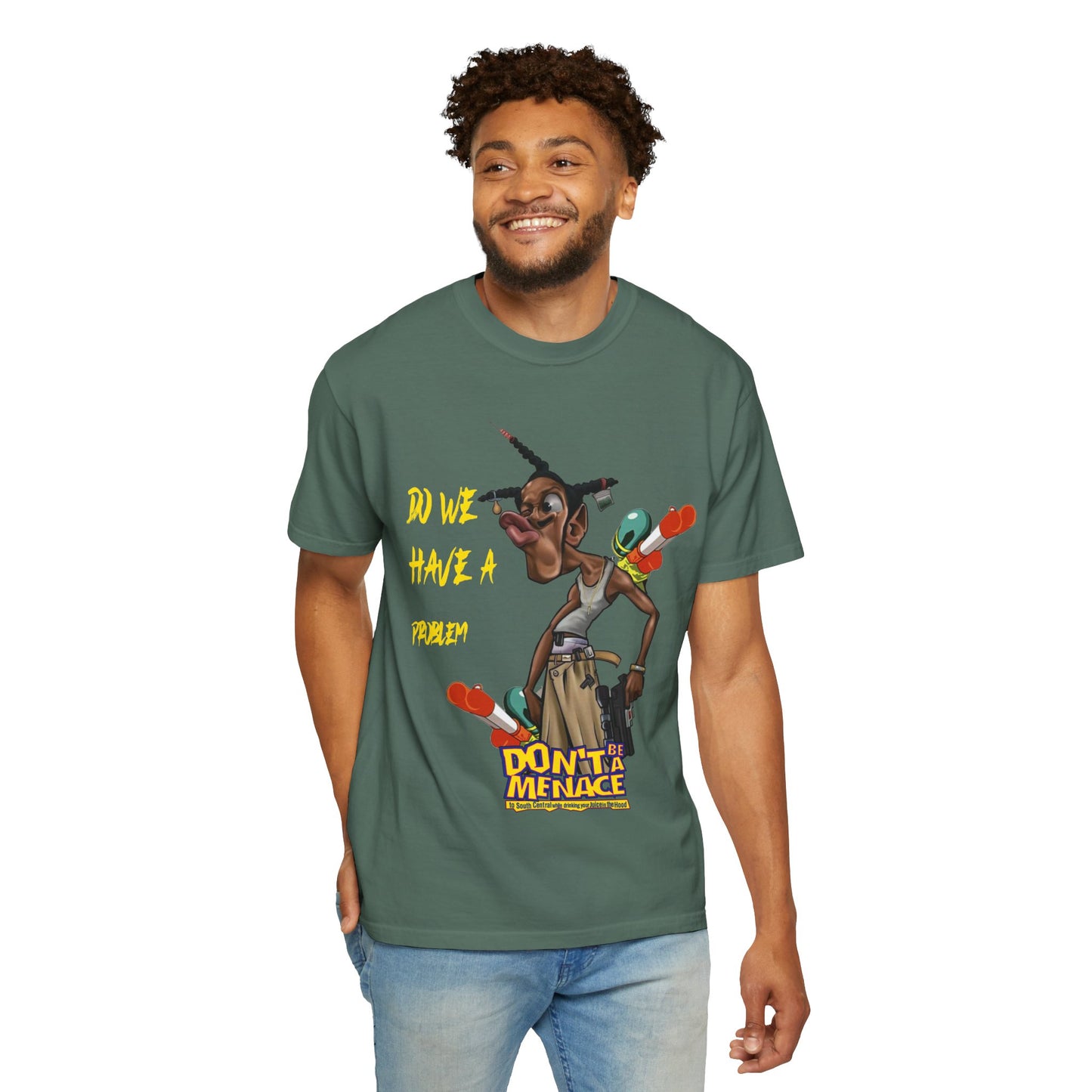 Don’t Be a Menace Graphic T-Shirt — “Do We Have a Problem?” Urban Cartoon Streetwear