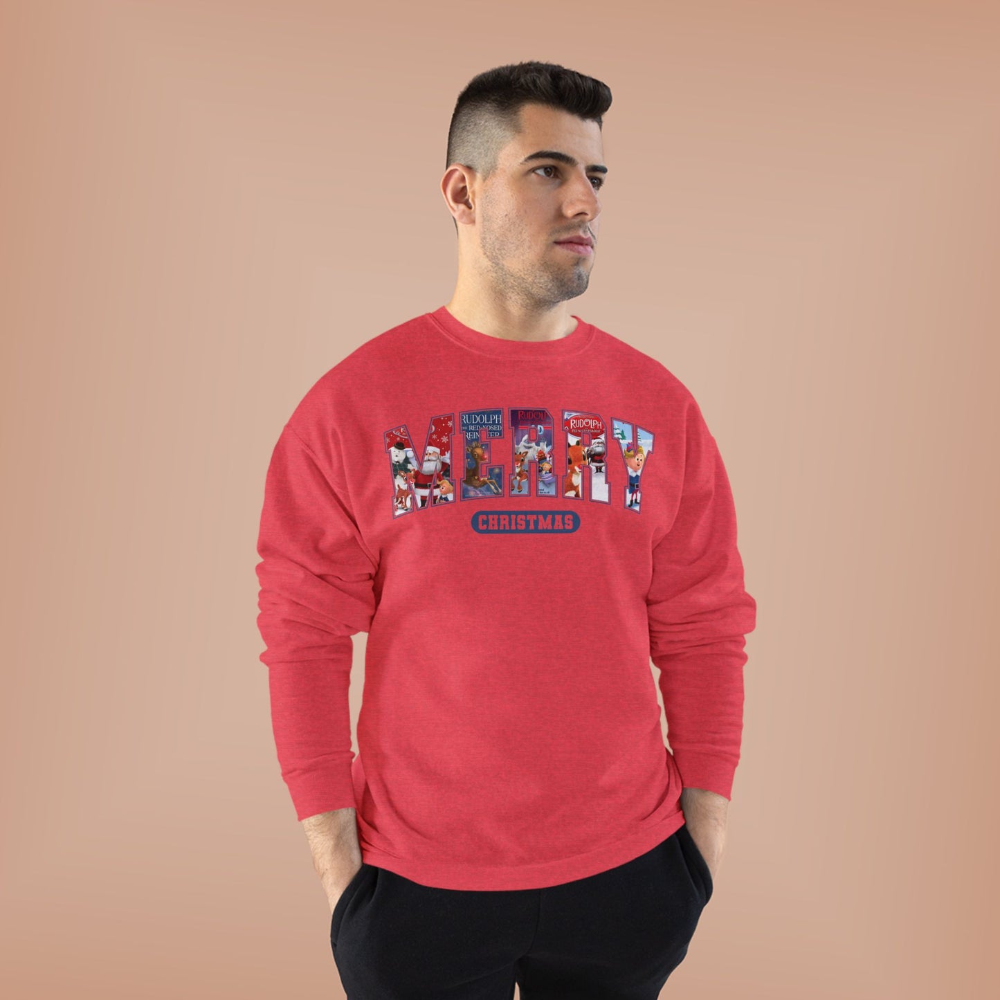 Merry Christmas Crewneck Sweatshirt — Festive Holiday Graphic Pullover
