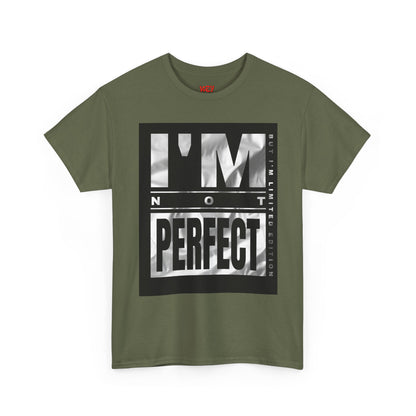 I'm Not Perfect Graphic Tee — Bold Monochrome Statement Shirt