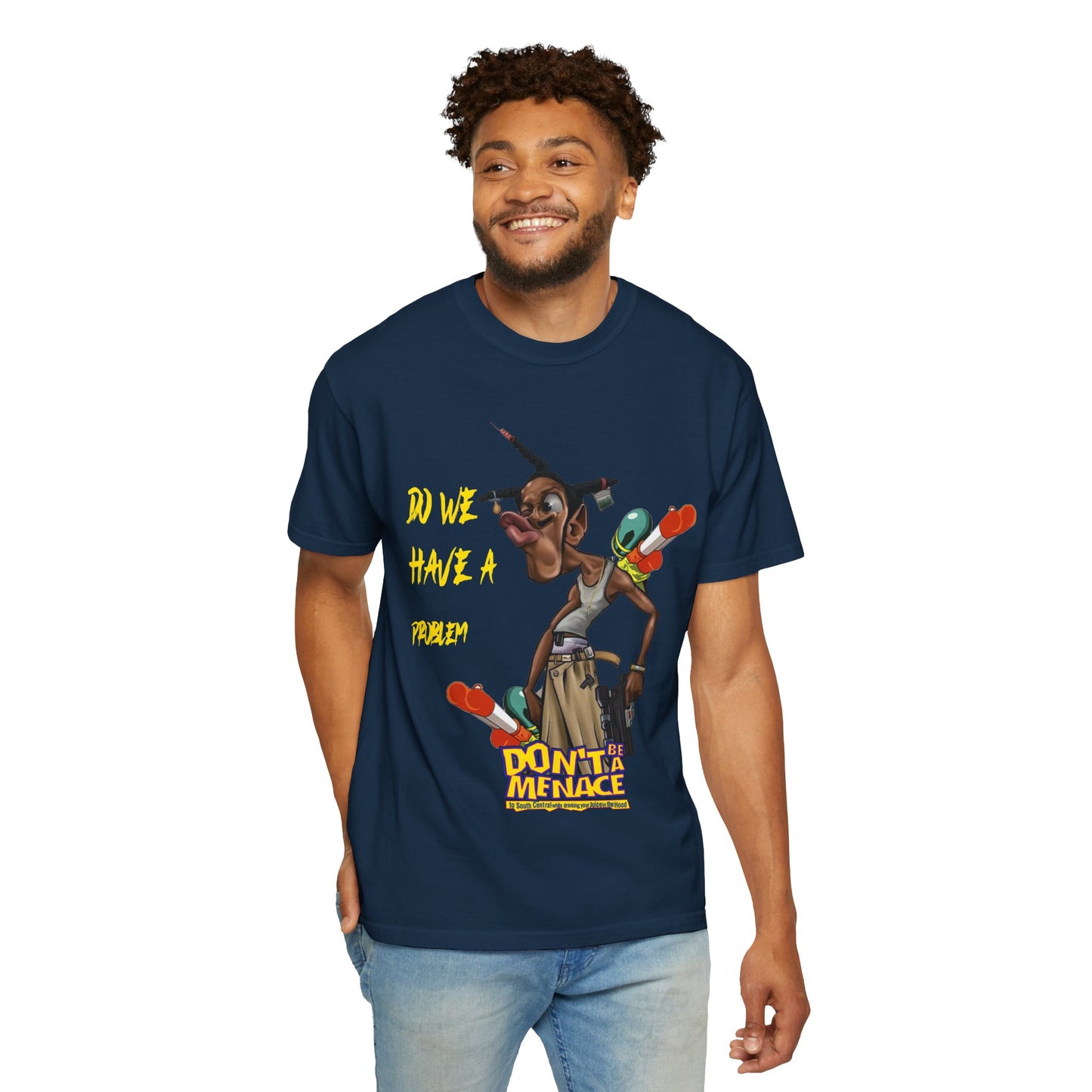 Don’t Be a Menace Graphic T-Shirt — “Do We Have a Problem?” Urban Cartoon Streetwear
