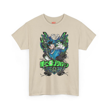 Deku Anime Mecha Pilot T-Shirt — Neon Japanese Text Design