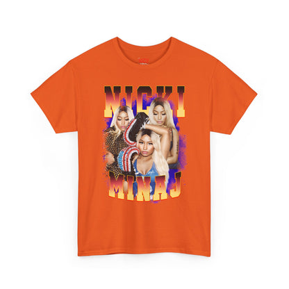 Nicki Graphic Tee — Retro Gradient Name and Portrait Collage