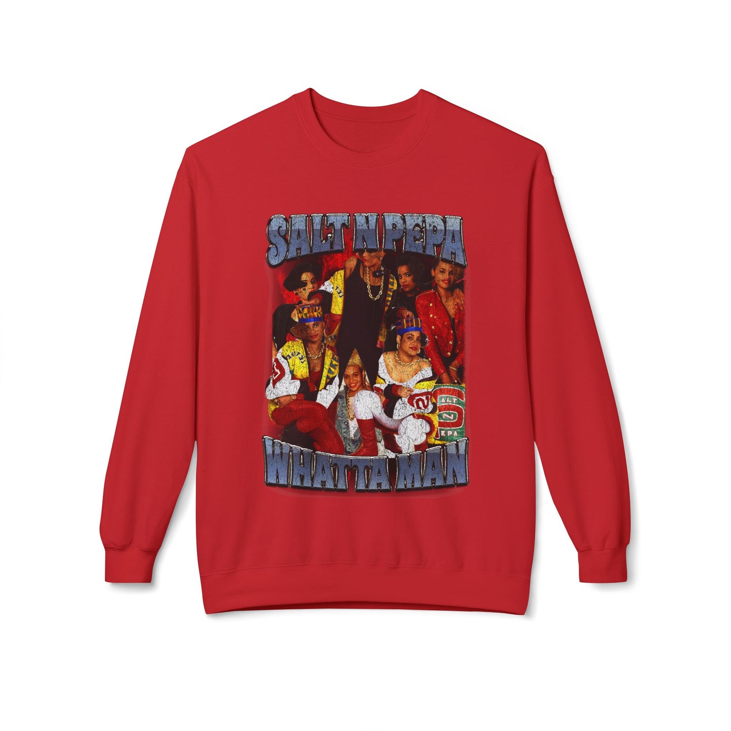 Salt-N-Pepa 'Whatta Man' Crewneck Sweatshirt - Retro 90s Hip-Hop Graphic