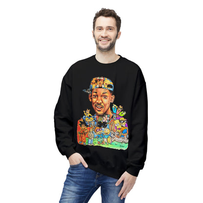 Retro ’90s Cartoon Portrait Crewneck Sweatshirt