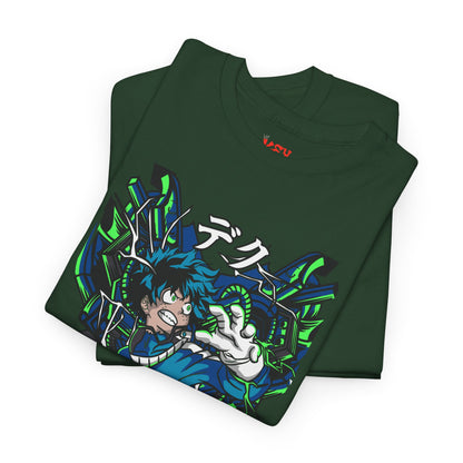Deku Anime Mecha Pilot T-Shirt — Neon Japanese Text Design
