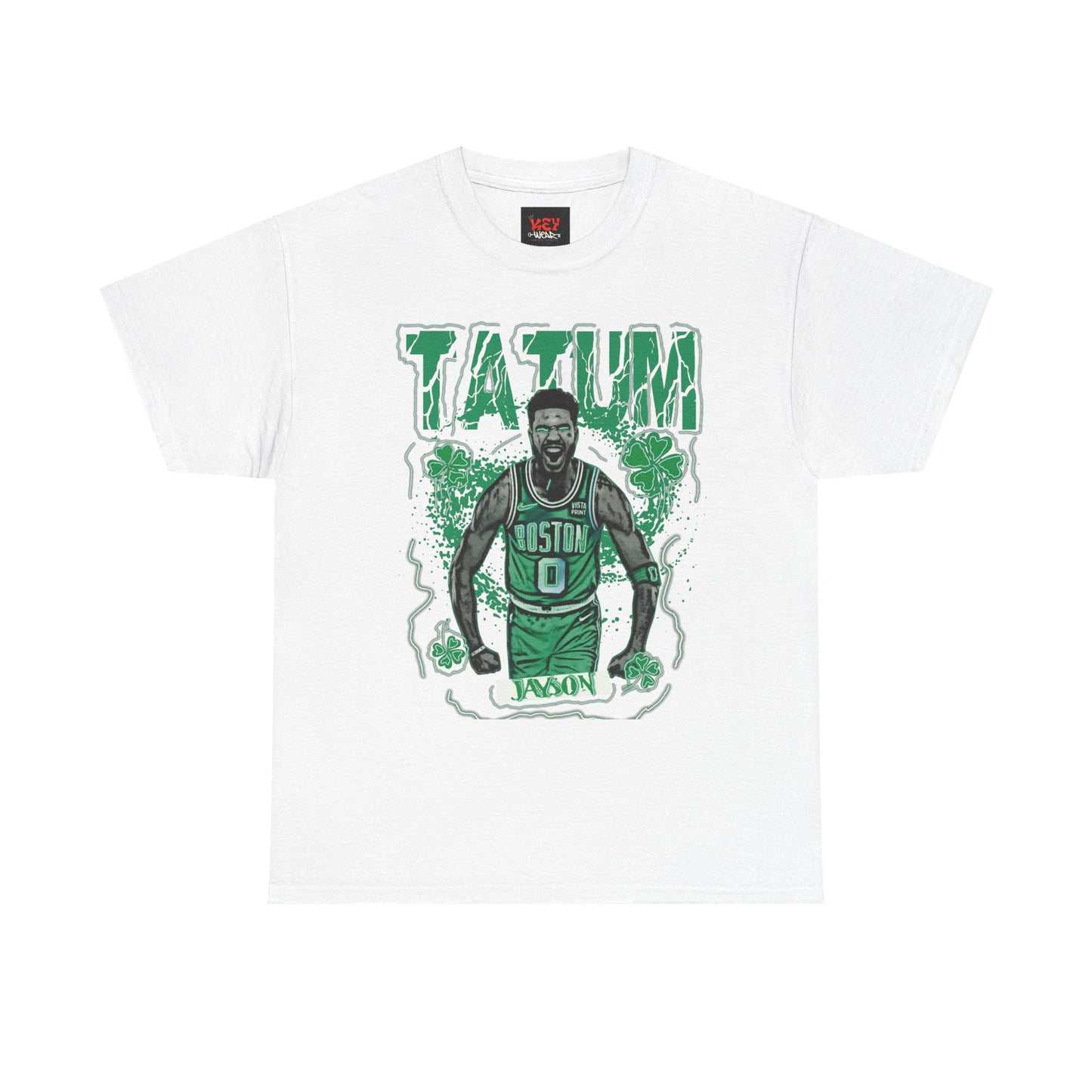 JT Boston Celtics Unisex Heavy Cotton Tee - Tatum Graphic Shirt, Sports Apparel, Basketball Fan Gear, Gift for Celtics Fans, Casual Wear