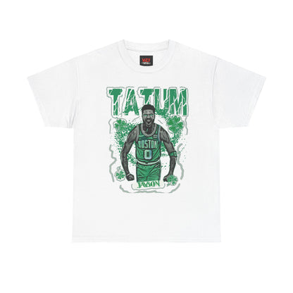 JT Boston Celtics Unisex Heavy Cotton Tee - Tatum Graphic Shirt, Sports Apparel, Basketball Fan Gear, Gift for Celtics Fans, Casual Wear