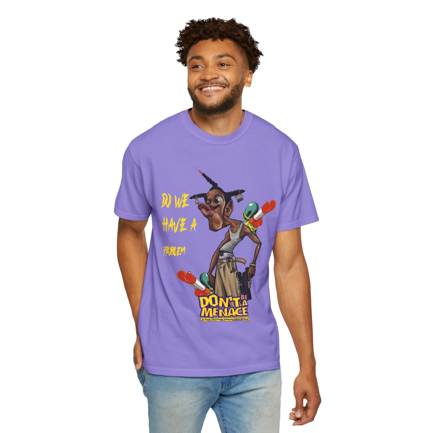 Don’t Be a Menace Graphic T-Shirt — “Do We Have a Problem?” Urban Cartoon Streetwear