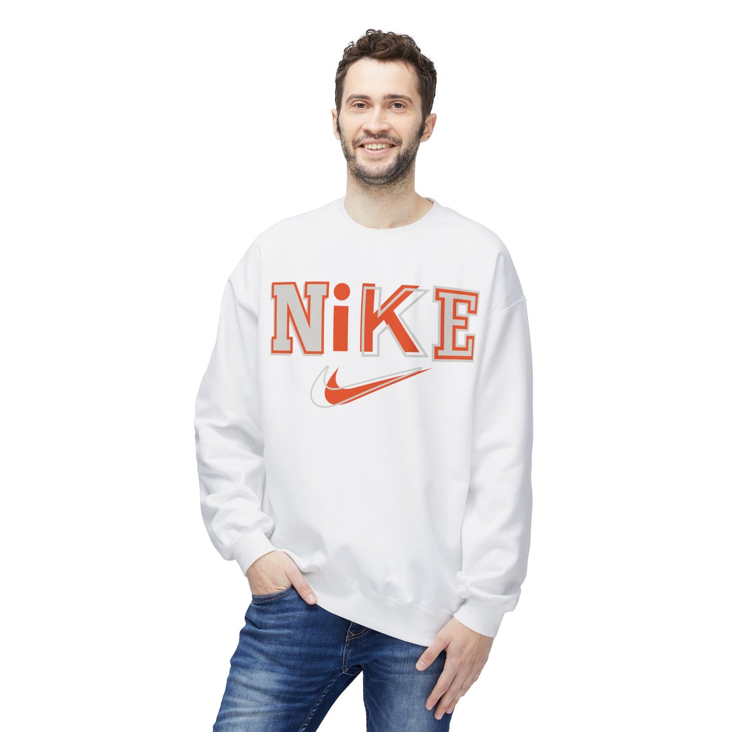 'NIKE' Retro Crewneck