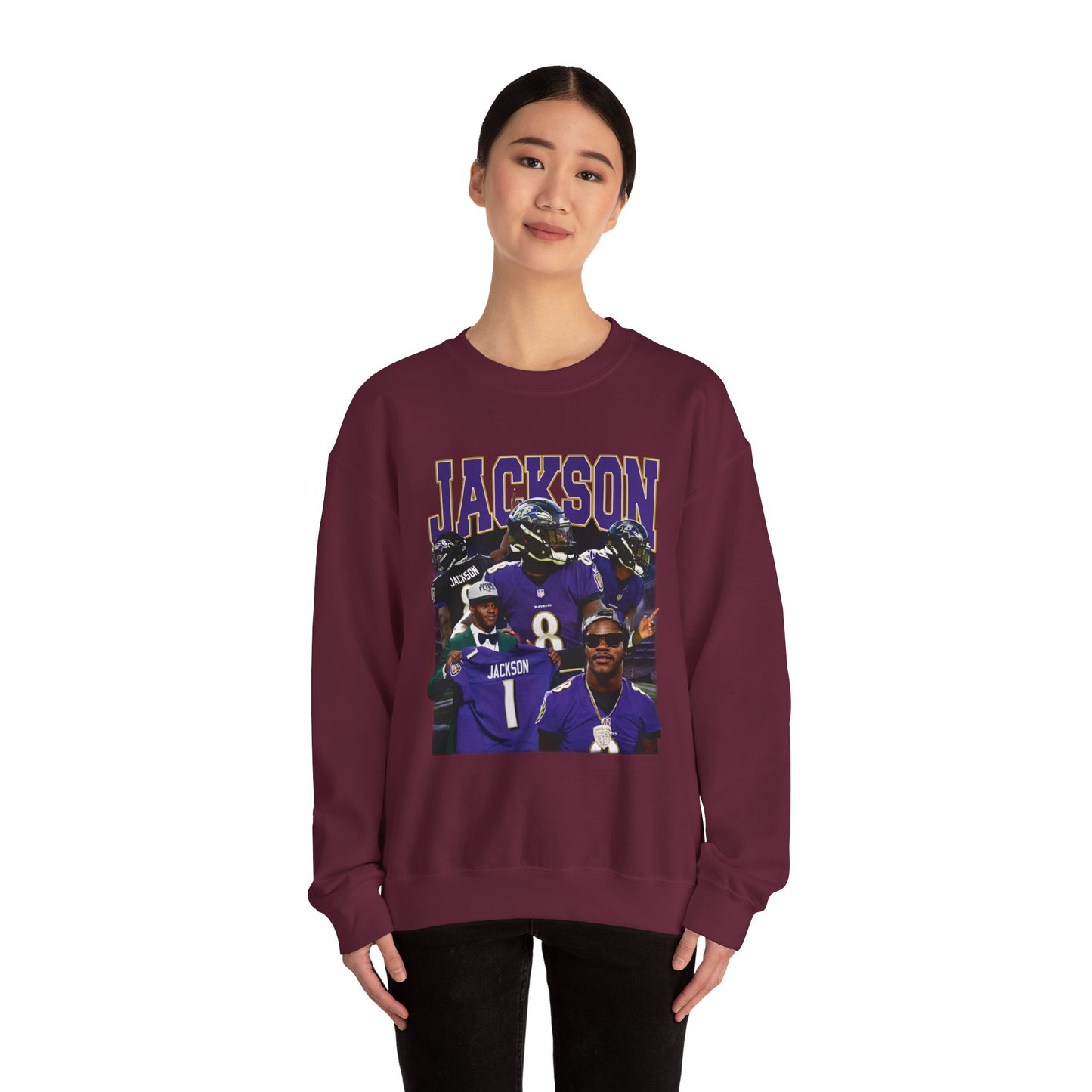 Lamar Jackson Graphic Crewneck Sweatshirt | Cozy Sports Apparel | Unisex Casual Wear | Perfect for Game Day, Gifts, Stylish & Comfy Sweatshirt