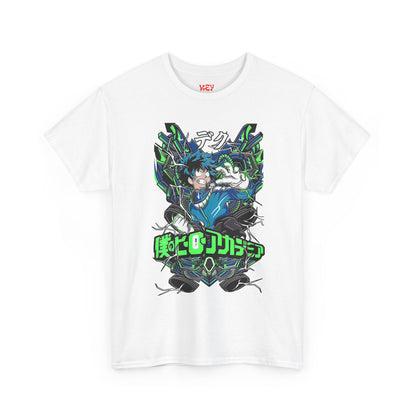 Deku Anime Mecha Pilot T-Shirt — Neon Japanese Text Design