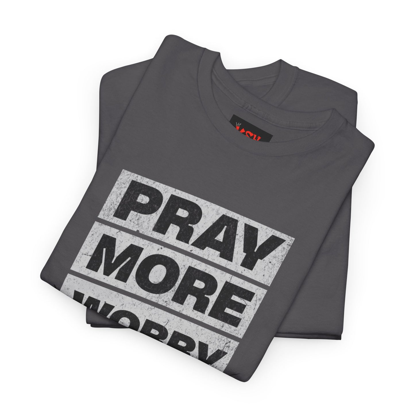 Pray More Worry Less T-Shirt — Inspirational Christian Tee with Bible Graphic