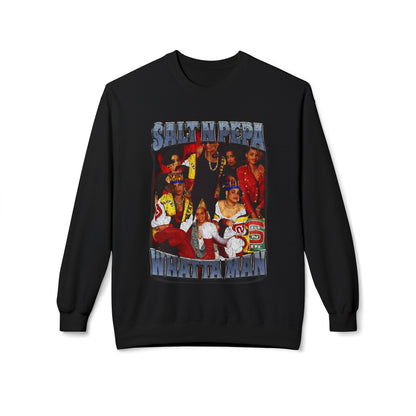 Salt-N-Pepa 'Whatta Man' Crewneck Sweatshirt - Retro 90s Hip-Hop Graphic