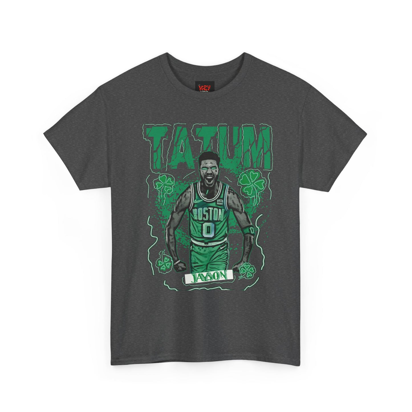 JT Boston Celtics Unisex Heavy Cotton Tee - Tatum Graphic Shirt, Sports Apparel, Basketball Fan Gear, Gift for Celtics Fans, Casual Wear
