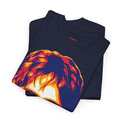 John Graphic Portrait Tee — Retro Psychedelic Face Design