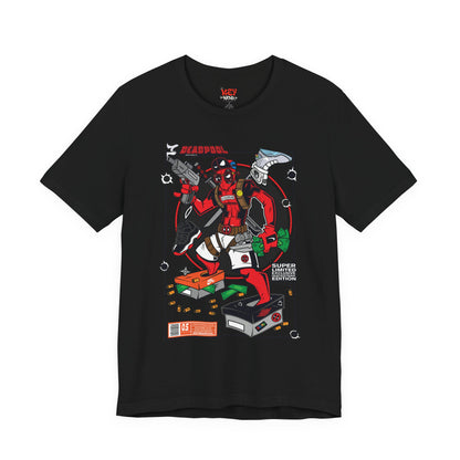 Deadpool Arcade Graphic Tee — Retro Gaming Comic T-Shirt