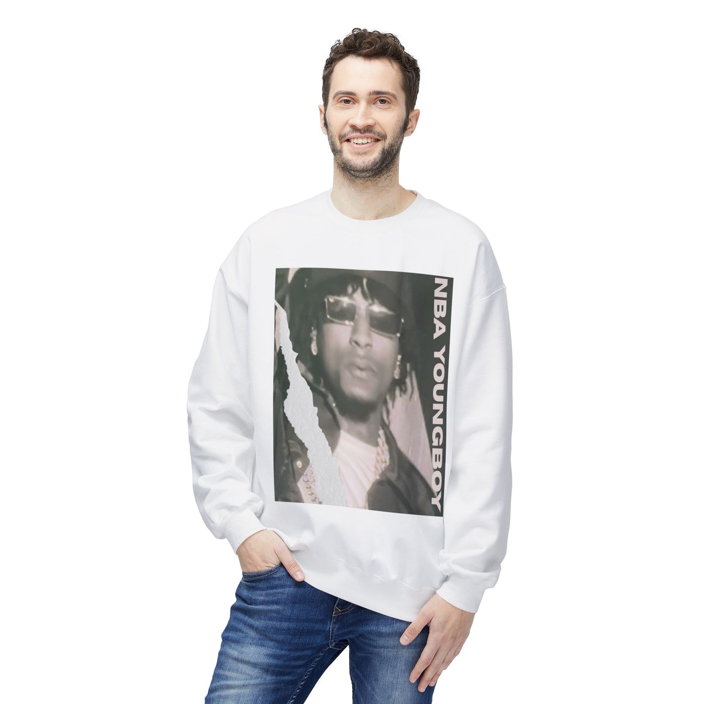 YOUNGBOY Vintage Photo Crewneck Sweatshirt — Keywear custom Graphic