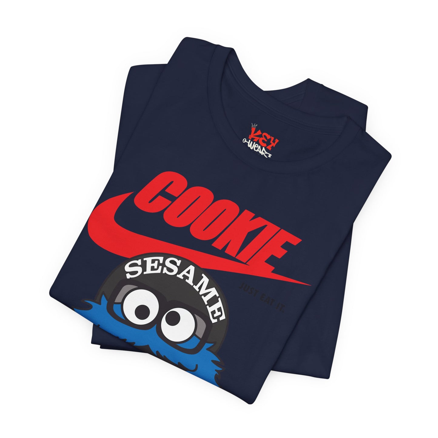Cookie Monster Graphic Tee — "Cookie" Logo & Bite-Ready Sesame Design