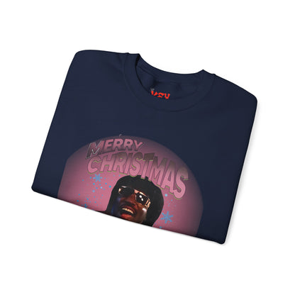 Pinky Christmas Crewneck Sweatshirt — "Merry Christmas Nukka!" Retro Holiday Graphic