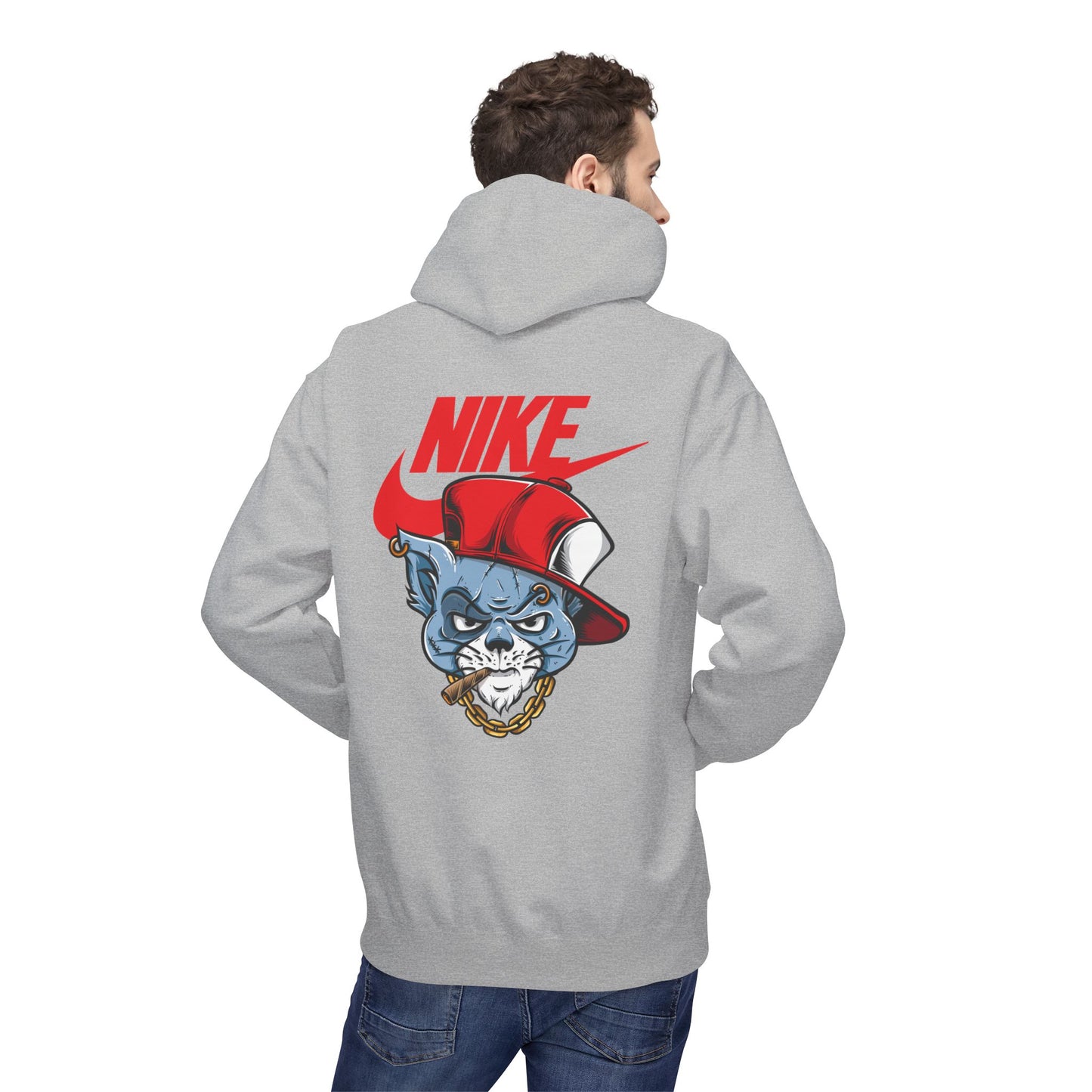'Nike' Urban Cat Graphic Pullover