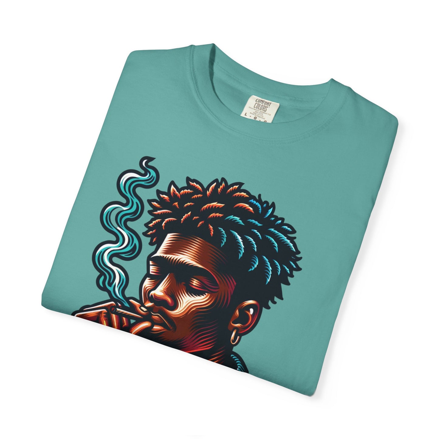 Peace In Motion T‑Shirt — Retro Smoking Portrait Graphic Tee