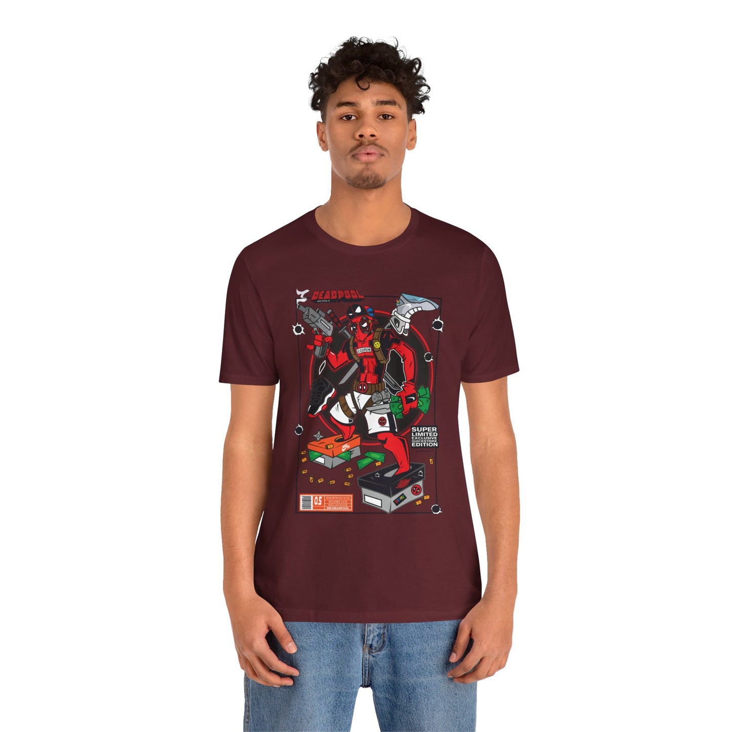 Deadpool Arcade Graphic Tee — Retro Gaming Comic T-Shirt