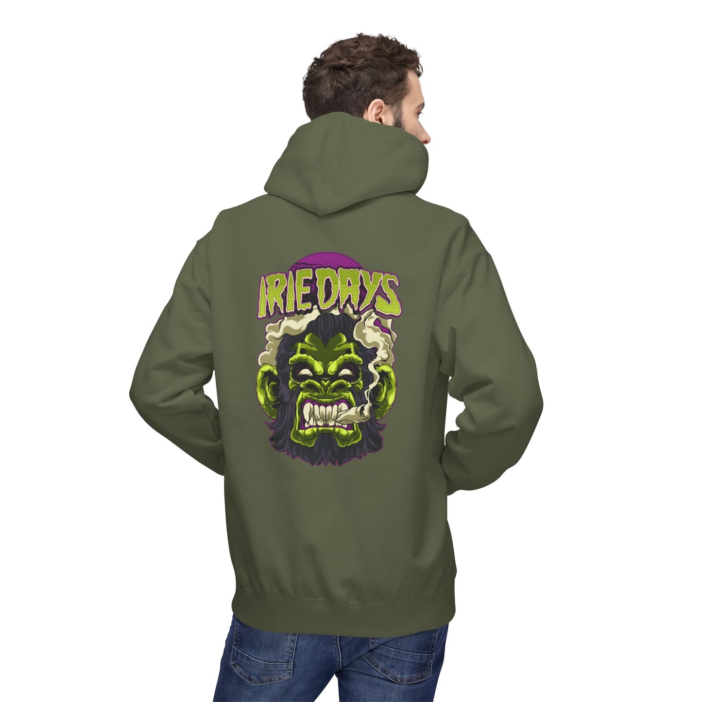 Irie Days Gorilla Graphic Hoodie — Green Monster Streetwear Pullover