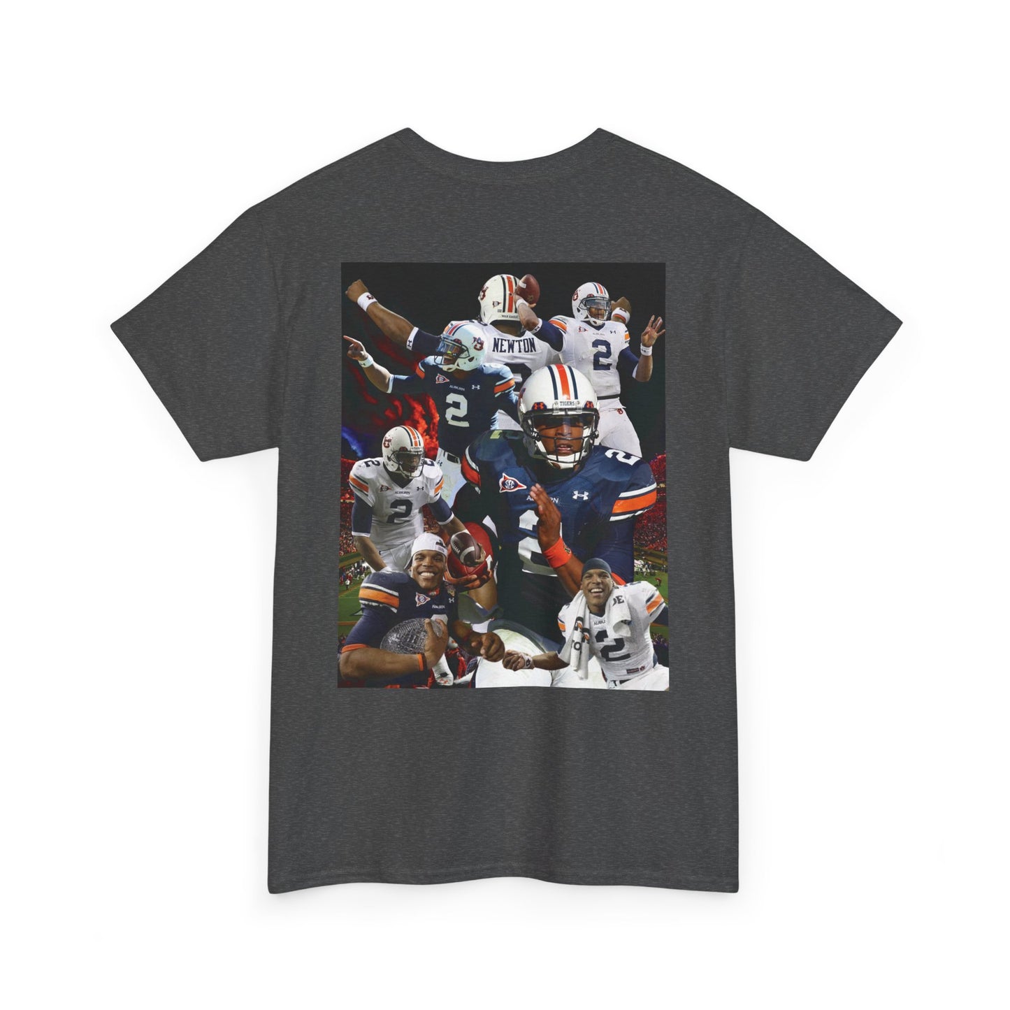 Cam Newton #2 Auburn Sports Tee, Unisex Cotton T-Shirt for Game Day, Fan Apparel, Gift for Sports Lovers, Unique Graphic Tee, Casual Wear