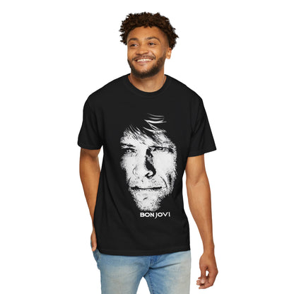 Vintage Rock Portrait T-Shirt — Bon Jovi Graphic Tee