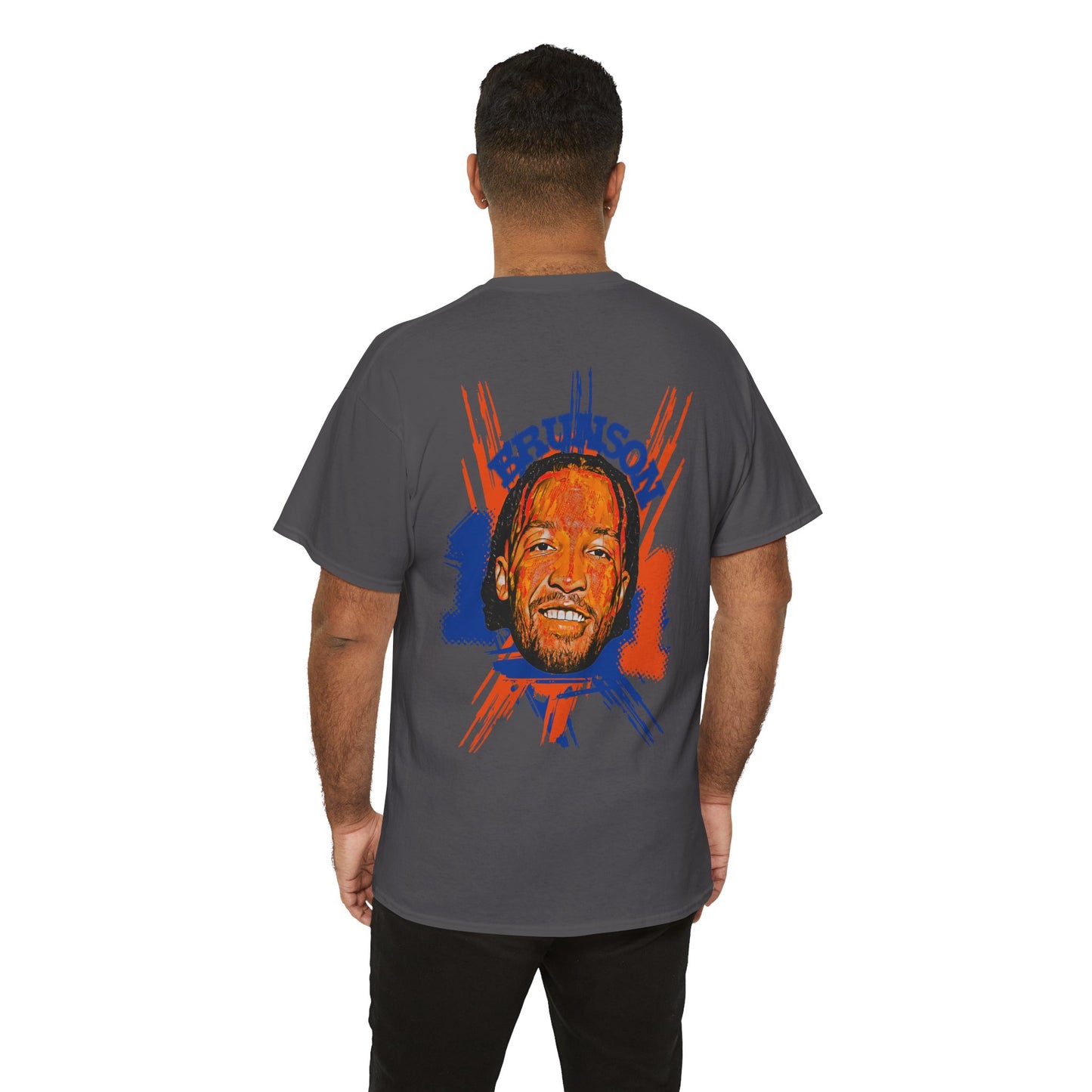Brunson #11' Retro Portrait Basketball T-Shirt